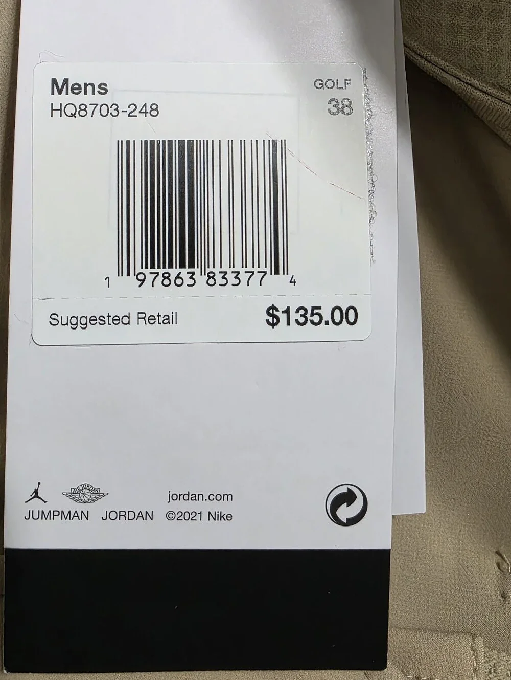 Jordan Men's Tan Cargo Shorts with Utility Pockets